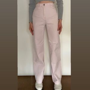 baby pink wide leg pants, size 00